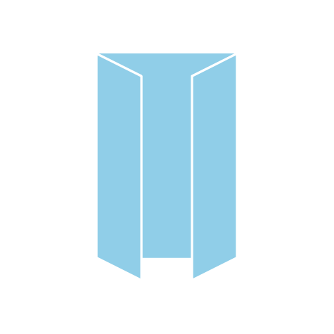 タテ型 三つ折り(開き観音折り)