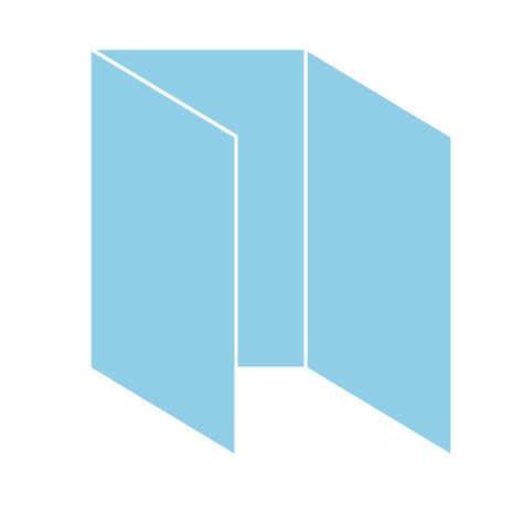 タテ型 三つ折り(巻き三つ折り)