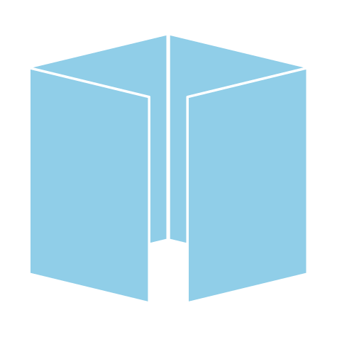 タテ型 四つ折り(観音折り)