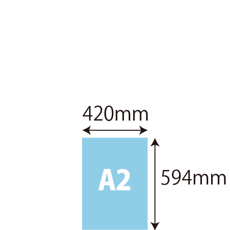 A2サイズ 420mm×594mm