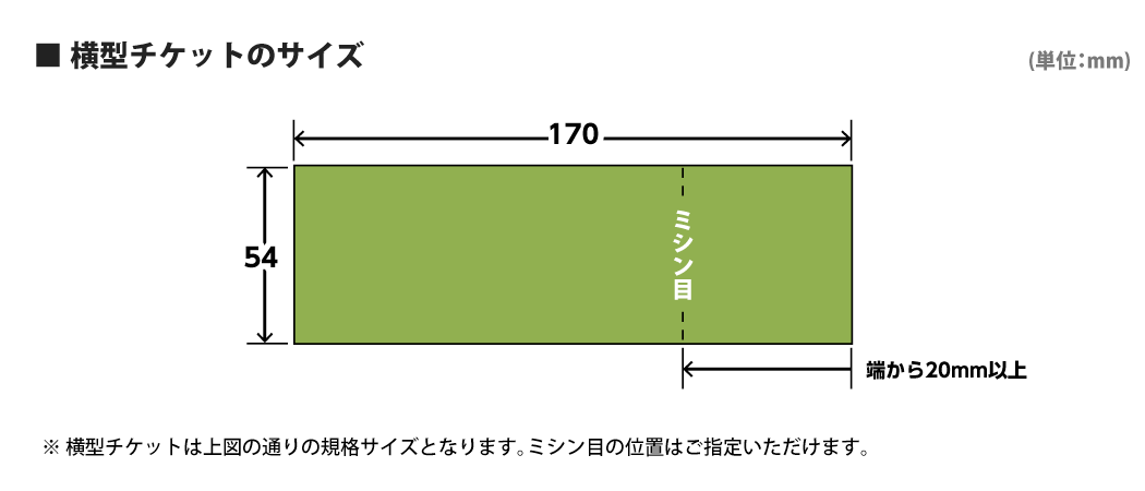 ナンバリングチケット印刷