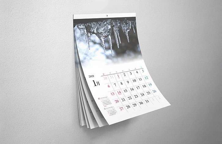 タンザックカレンダー印刷（オフセット）