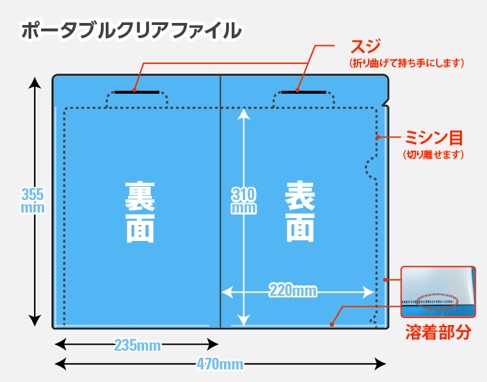 ポータブルクリアファイル印刷 ベストプリント