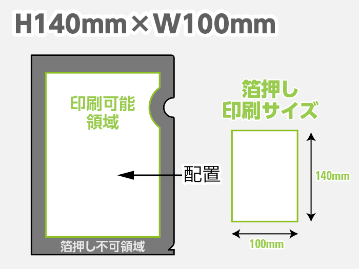印刷範囲:H140mm × W100mm