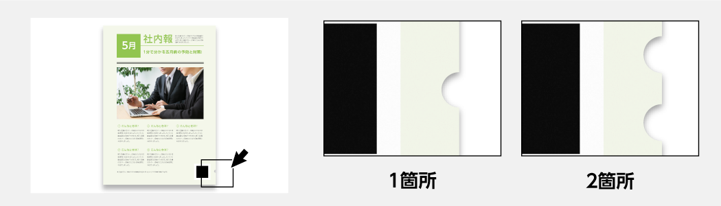 半円切り欠き加工